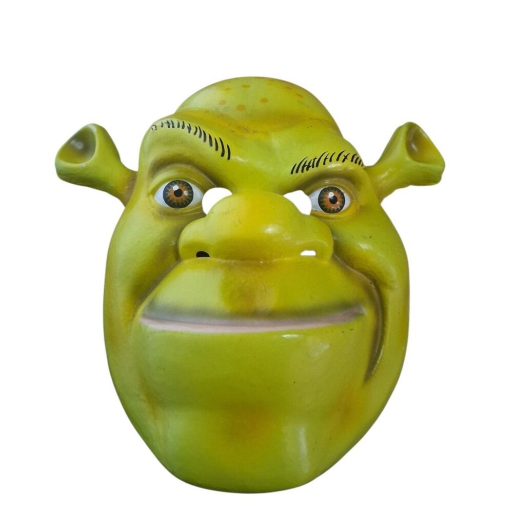 Vintage Shrek Costume Mask Plastic 2001  Y2k